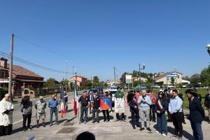 Inaugurato il murale del monumento ai caduti