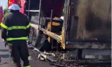 Tir a fuoco e strada chiusa