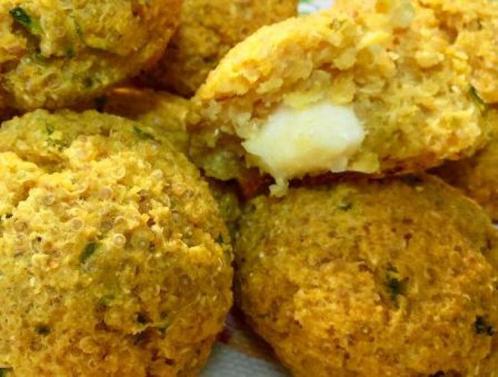 Quinoa, zucchine, stracchino polpette fritte e super golose